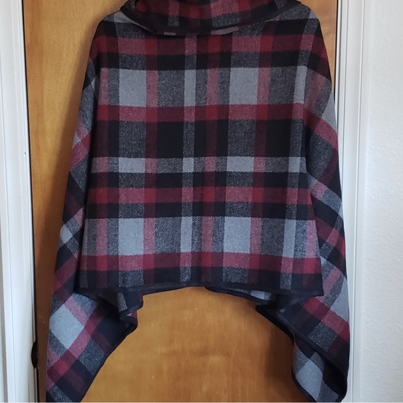 FASHION BY MIRABEAU Cape plaid medium-large/Osfa - Picture 3 of 3